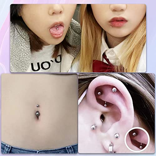 Tustrion 154PCS Mixed-pack Nose Piercing Kits for All Piercings