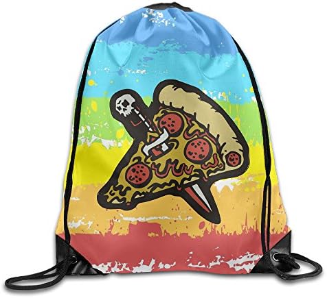 Gym Drawstring Bag PIZZA KNIFE ENAMEL PIN Backpack Bag