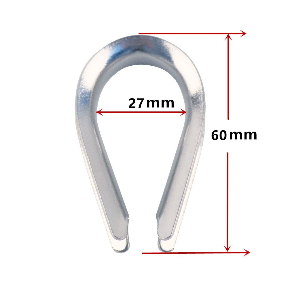 Uxcell 2mm 304 Stainless Steel Wire Rope Cable Thimbles Rigging Tool - View #3