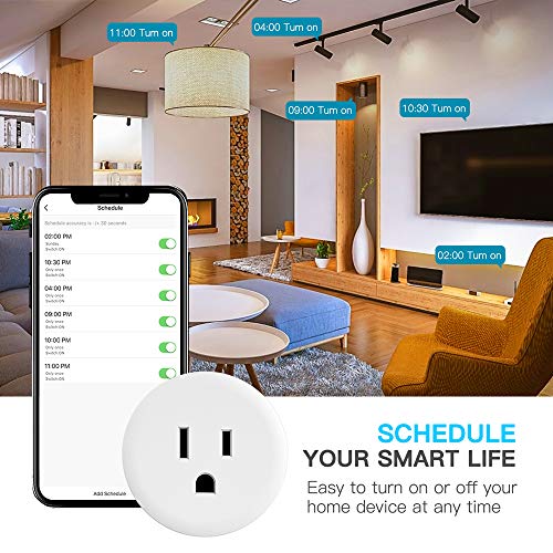 Smart Plug WiFi Socket Outlet with Schedule Timer Function Compatible with Alexa, Google Home