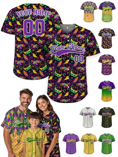 Custom Jersey Personalized Name Number Baseball Jerseys for Adult Kid Team Uniform, Holiday Family Matching at Amazon