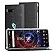 ASUS ROG Phone 2 Case, Foluu ASUS ROG Phone 2 Wallet Case Canvas Flip/Folio Soft TPU Cover Bumper Kickstand Ultra Slim Strong Magnetic Closure Cover for ASUS ROG Phone 2 (Black)