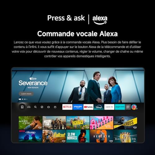 TV F 55, 140 cm (55 Pouces), 4K UHD, Smart TV, Fire OS8, Contrôle Vocal Alexa, HDR10, MEMC, 60Hz avec 120Hz Game Boost Mode, 2Go+32Go, Compatible avec Apple AirPlay