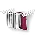 Polder Folding Wall-Mount 24-Inch Accordion Drying Rack, Opens to 18 inches and Folds Closed to 5. 25 inches, White