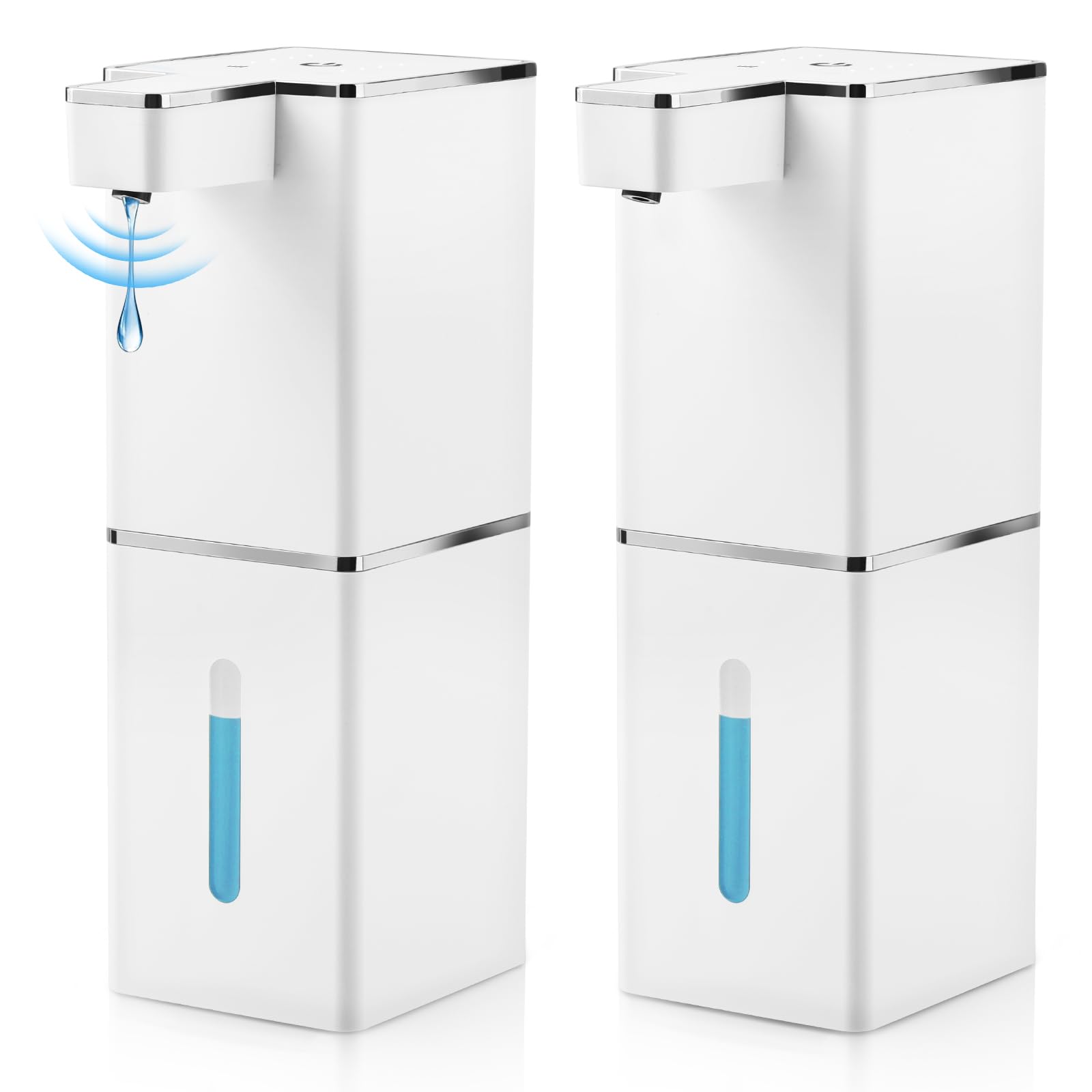 Photo 1 of 13.5oz/400ml Automatic Soap Dispenser Touchless Liquid Soap Dispenser Waterproof 4-Level Adjustable USB Rechargeable Dispenser Electric Wall Mounted for Bathroom Kitchen Dish Hand Soap