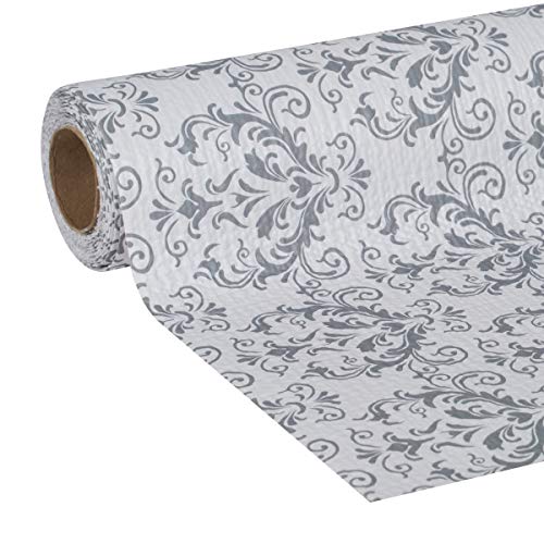 Duck Brand Smooth Top EasyLiner Shelf and Drawer Liner, Grey Damask, 20-inch... photo 1