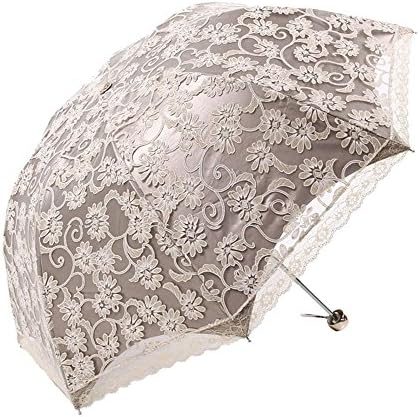 Memberr Double Layer Lace Embroidery Anti Ultraviolet Umbrella Folding Umbrella