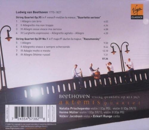 Artemis Quartet - Beethoven: String Quartet Opp. 59 & 95 - Image 3