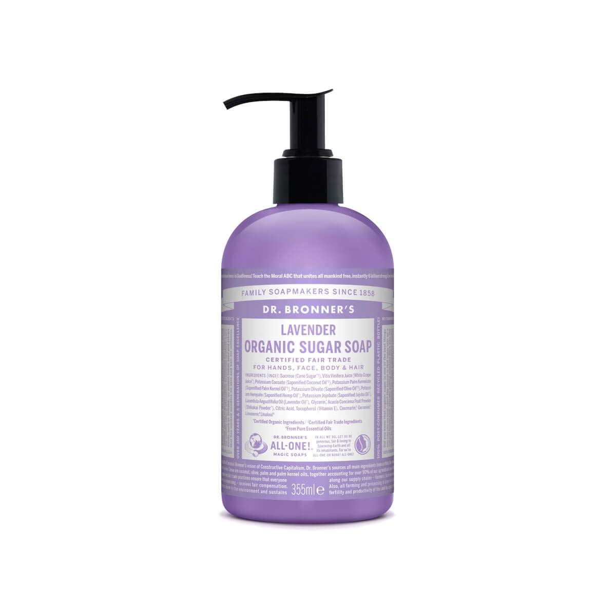 Dr. Bronner's Sugar Soap Lavender Liquid Soap 355 ml
