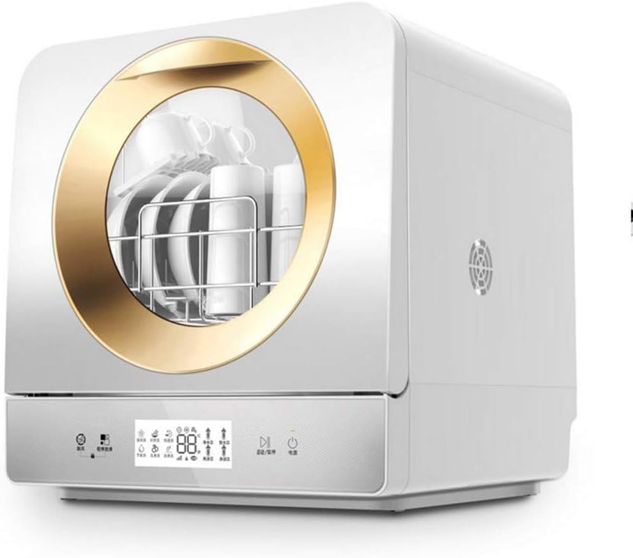 Mini - Dishwasher, Mini Dishwasher, 6 Programs: Eco, One Hour, Fast, Fruit, Disinfection, and Glass, LED Display, Touch Control Operation