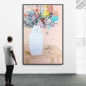 Framed Canvas Wall Art Flowers Canvas Prints Home Artwork Decoration for Living Room,Bedroom - 16x24 inches