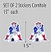 2 New England Patriots NFL vinyl sticker decal for cornhole 15"each