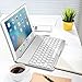 KVAGO iPad Keyboard Case Compatible with iPad 9.7 inch 2018/2017 F8S Hard Shell Case with 7 Colors Back-lit Wireless Keyboard for iPad 6th Gen,5th Gen -Silver