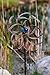 Echo Valley 4353W Illuminarie Leaf Dual-Motion Windwheel Outdoor Décor for Yards and Gardens, Blue/Green/Antiqued Bronze, 15.75 x 5 x 45 inches