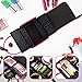 HOMFA Makeup Train Case 3 Layer Makeup Organizer Bag with Shoulder Strap Adjustable Dividers for Cosmetics Makeup Brushes Toiletry Jewelry (Pink)