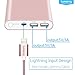 Lumsing 12000mAh Battery Pack External Portable Charger iPhone Apple Lightning Power Bank Pink