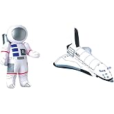 Outer Space PARTY DECORATIONS - Inflatable ASTRONAUT &amp; SPACE SHUTTLE Inflate TOYS - BIRTHDY Party DECOR/Science-