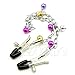 Kocome Unisex Adjustable Nipple Bell Chain Soft Coated Pasties Clips Sexy Body Jewelry