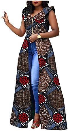 African Ankara Print Women Casual Dress Tailor Made Sleeveless Floor Length 100% Batik Cotton Made AA1825088A