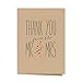 Canopy Street Mr. and Mrs. Thank You Notecards, Blank Inside with Kraft Envelopes, Set of 36