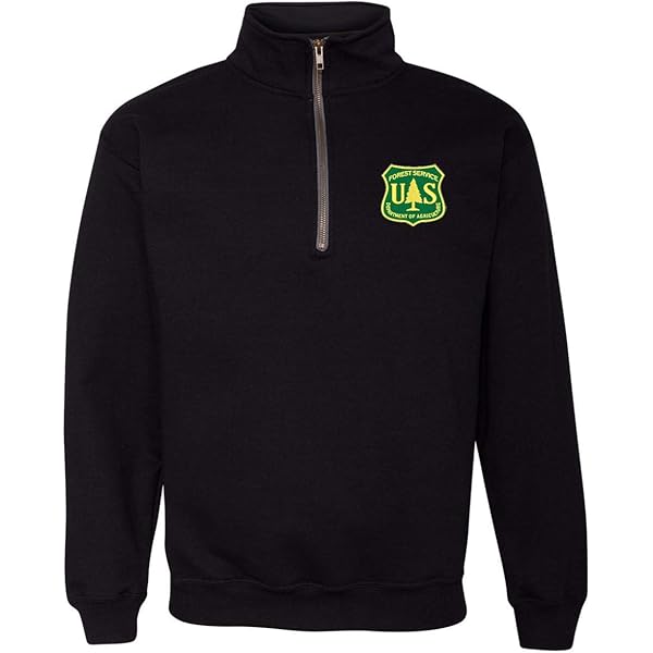 ALLNTRENDS Department of Defense Zip Collar Sweatshirt Adult