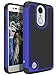 LG Aristo Case, LG Phoenix 3 Case, LG K8 2017 Case, LG Fortune Case, LG Risio 2 Case, LG Rebel 2 LTE Case, LK [Shock Absorption] Drop Protection Hybrid Armor Defender Protective Case Cover (Blue)