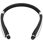 Mtlavishness Foldable Bluetooth Headset Neckband Design with Retractable Earbuds Noise Cancelling Stereo Lightweight Wireless Headphones for Sports Exercise