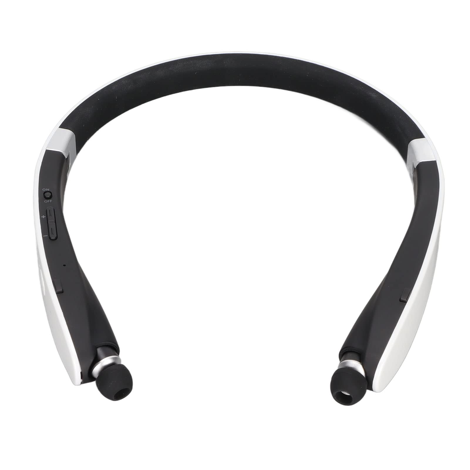 Neckband BT5.0 Headphones, Foldable Wireless Sports Headphones with Mic, Stereo Neckband Earbuds Wireless Headset for Sports Office with Carry Case(White)