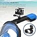 Atlin Snorkel Mask [Full Face] For Adults (Large/Extra Large, Black/Blue) GoPro Compatible Snorkeling Mask with 180° Panoramic View Anti-Fog, Anti-Leak with Adjustable Head Straps