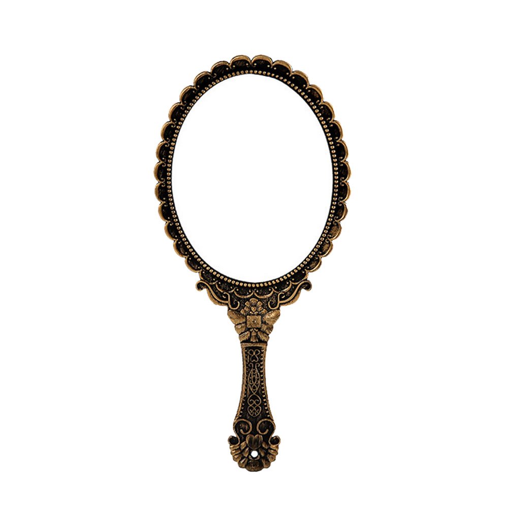 WikiMiu Hand Mirror Makeup Mirror, Retro Vintage Flower Pattern Handle, Gift for Women and Girls