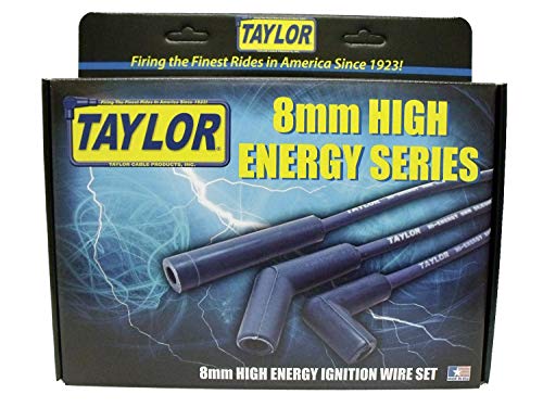 Taylor Cable 64628 Blue 8mm High Energy Spark Plug Custom Wire Set