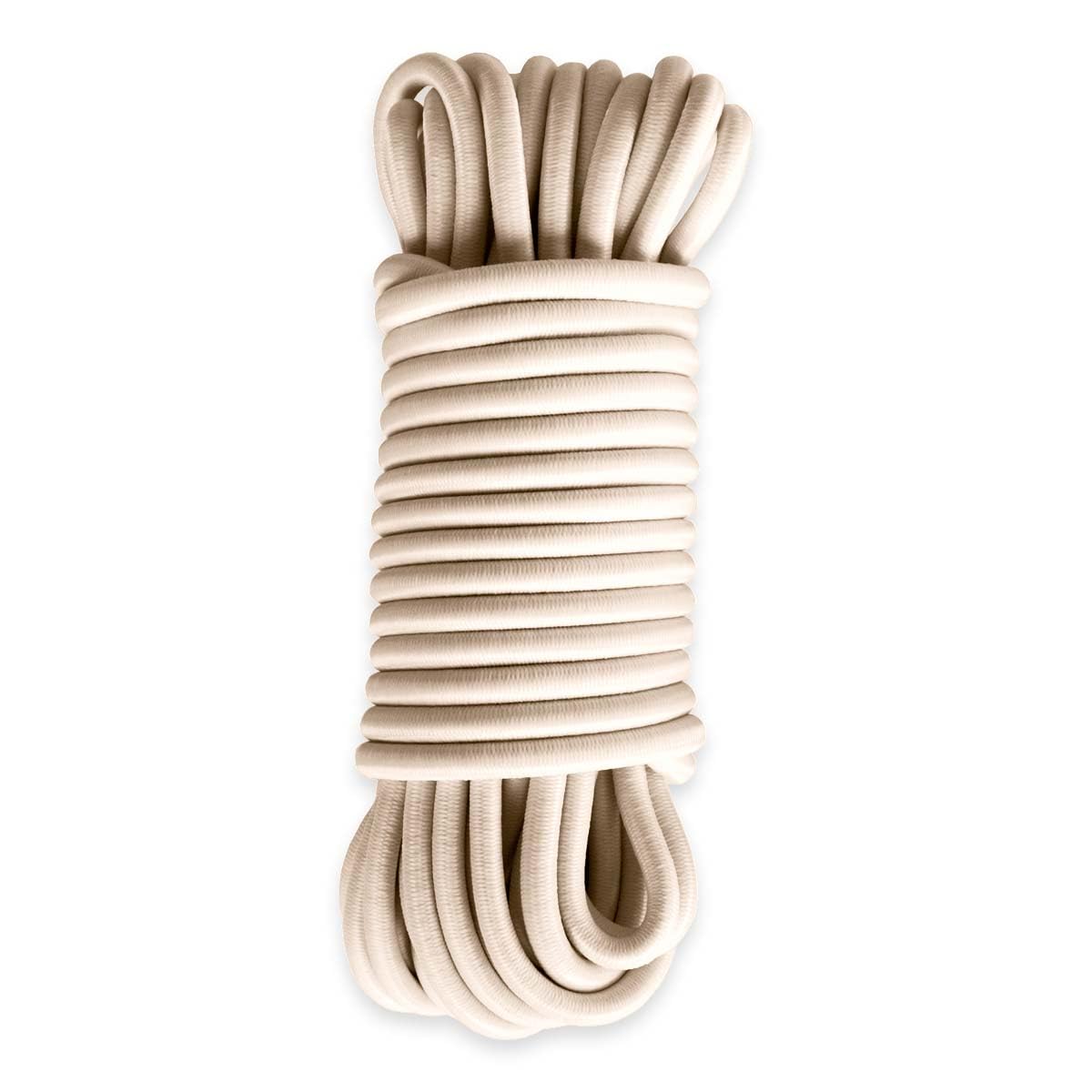 TECPLAST Elastic Strap Ivory 15 m 9SW – Pro Quality – Tensioner for Tarpaulin Diameter 9 mm – Made in France
