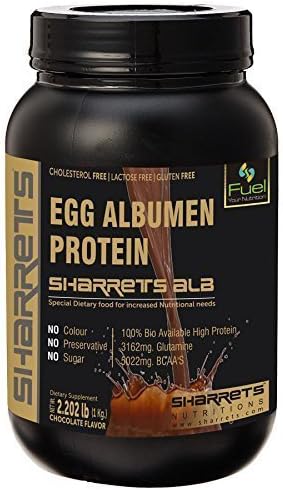 Sharrets Egg White Albumen Protein Powder, 2.2 lbs Chocolate, Protein Powder for Women Men Adults Athletes Bodybuilding Beginners Boys Girls Family, Halal Certified - Non GMO, Gluten Dairy Free