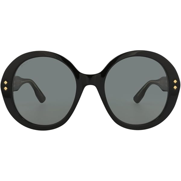 Gucci Women’s Round Metal Sunglasses in Black and Orange with Gold Accents Gucci Metal Round Frame GG0595S Sunglasses Gold Black Red  main image 3