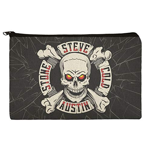 WWE-Stone-Cold-Steve-Austin-Broken-Glass-Logo-Makeup-Cosmetic-Bag-Organizer-Pouch