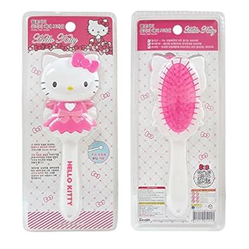 Kitty Sanrio Hello Pretty Hair Brush Comb In Pink Dress With Bow