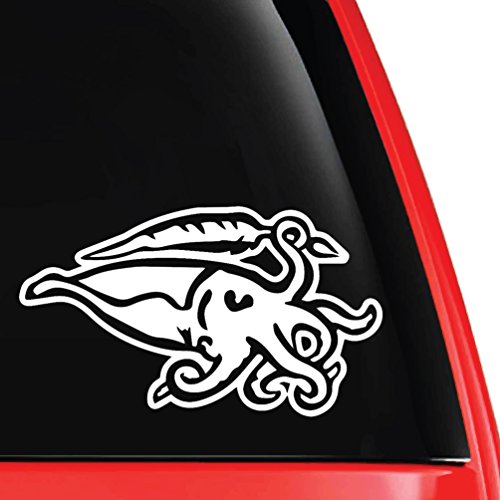 Cuttlefish Atheist Parody Decal Vinyl Car Laptop Sticker - EvolveFISH - White 5" x 2"