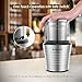 CHULUX Electric Spices and Coffee Grinder with 2.5 Ounce Two Detachable Cups for Wet/Dry Food,Powerful Stainless Steel Blades and Cleaning Brush