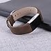 bayite Leather Bands Compatible with Fitbit Charge 2, Replacement Accessories Straps Women Men, Chocolate Brown