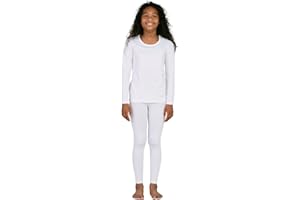 LAPASA Girls Thermal Underwear Set Fleece Lined Long John Base Layer Top & Bottom Ski Winter Extreme Cold Warm G03