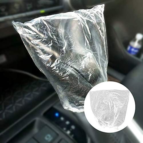 500PCS Disposable Gear Shift Cover Plastic Transparent Car Gear Shift Protective Covers with Elastic Trims for Car Gear Shift Protection: Home Improvement
