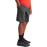 C9 Champion Boys' Tech Terry Woven Pieced Shorts, Ebony Heather/Charcoal, S