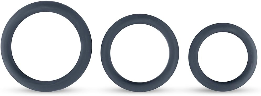 Boners - Deluxe Cock Ring Set, 3 Piece M/L, Brown,grey - Image 4