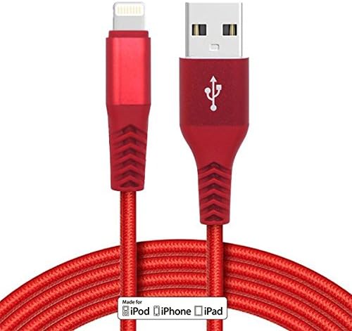 iPhone Charger Lightning Cable-Apple MFi Certified 4.9ft/1.5m Apple Lightning USB Cord Super for iPhone X/8/8 Plus /7/7Plus / 6 / 6S 6S Plus / SE, iPad Pro/Air/Mini (Red)