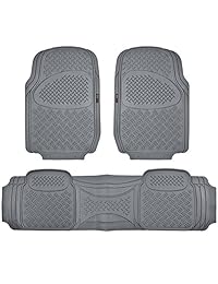 Alfombrillas de goma flexible para coche, camión, SUV y furgoneta, 100  sin olor y muy resistentes., Gris