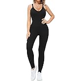 VUTRU Women Jumpsuits Sexy V Neck Tank One Piece Bodysuit Shapewear Romper Workout Casual Holiday Wear