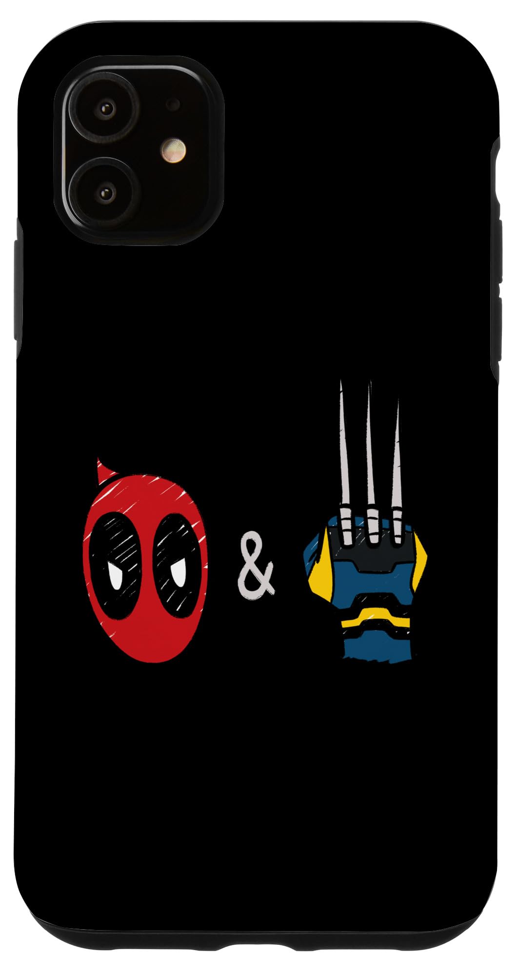 Marvel Studios Deadpool & Wolverine Mask & Claw Emoji Icons Case for iPhone 11