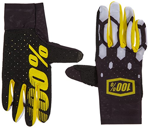 100% Celium Legacy Men's Off-Road Gloves - Black / Small