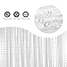 Kalokelvin EVA 5G Shower Curtain Liner Waterproof with 12 Metal Hooks 72x72 Inches - 3D Lattice