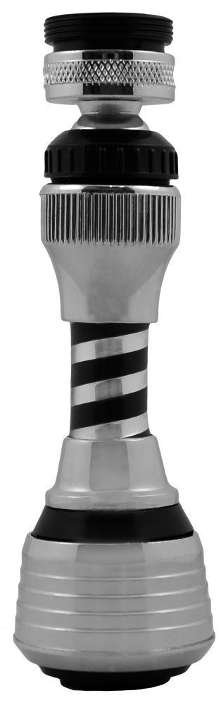 Swivel Aerator for Faucets | Hose 12 cm Long | 2 Mode Stream | Water Saving | Tap Thread M22 / M24 | Different Sizes